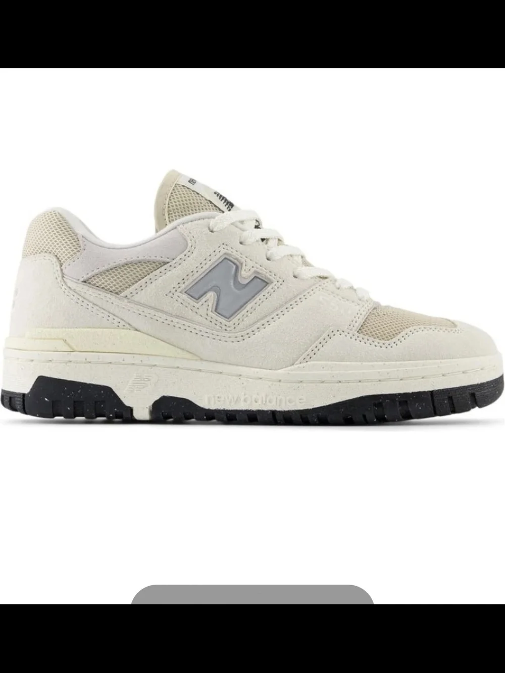 New Balance Men’s Cream and Black Retro Court Sneakers